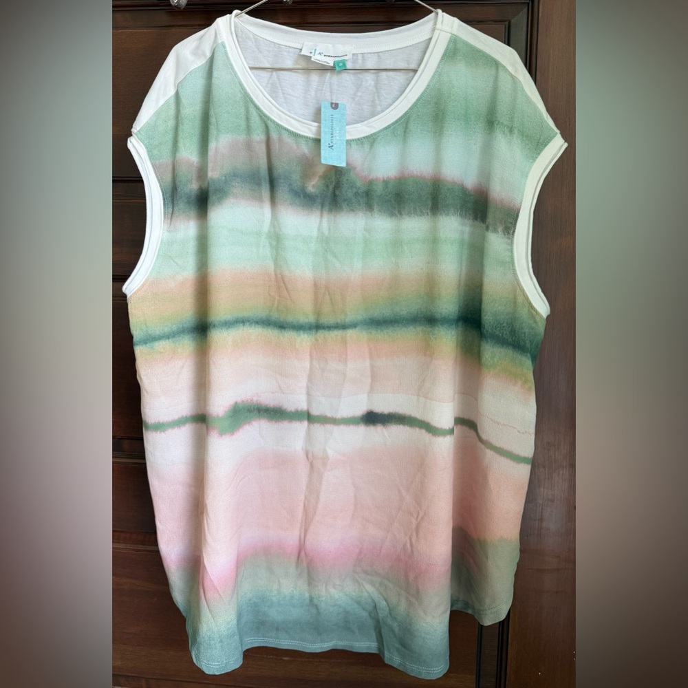 NWT Anthropologie Plus Pastel Sleeveless Top
